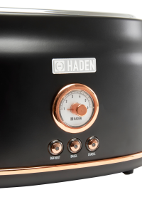 slide 15 of 29, Haden Dorset 2 Slice Toaster Black & Copper, 1 ct