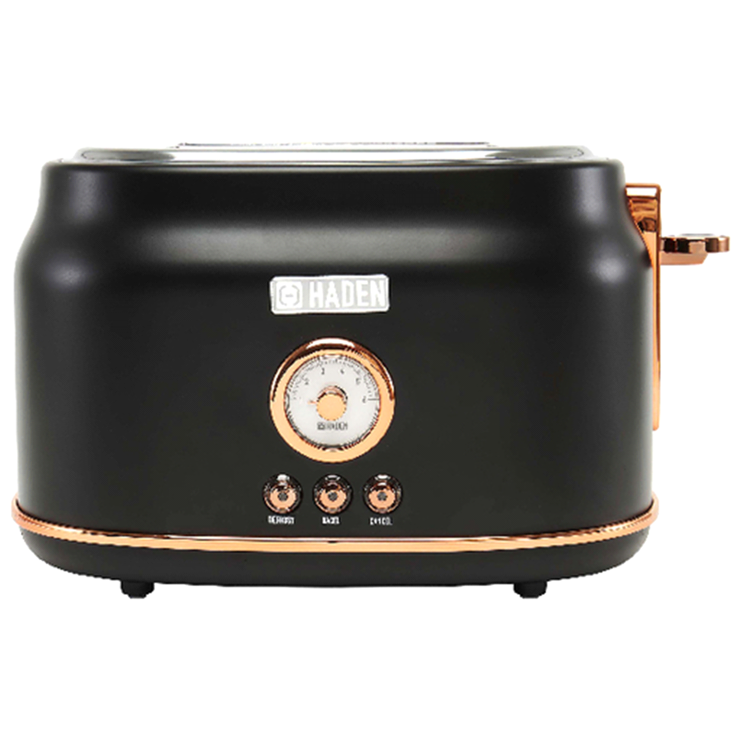 slide 1 of 29, Haden Dorset 2 Slice Toaster Black & Copper, 1 ct