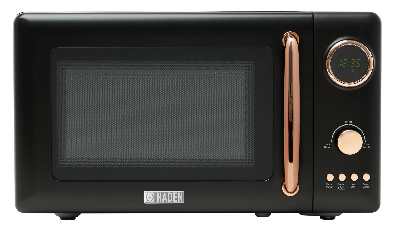 slide 1 of 3, Haden Microwave - Black & Copper, 1 ct