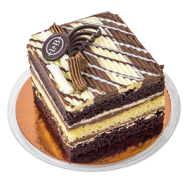 slide 1 of 1, L&B Triple Chocolate Tiger Shortcake Square, 14 oz