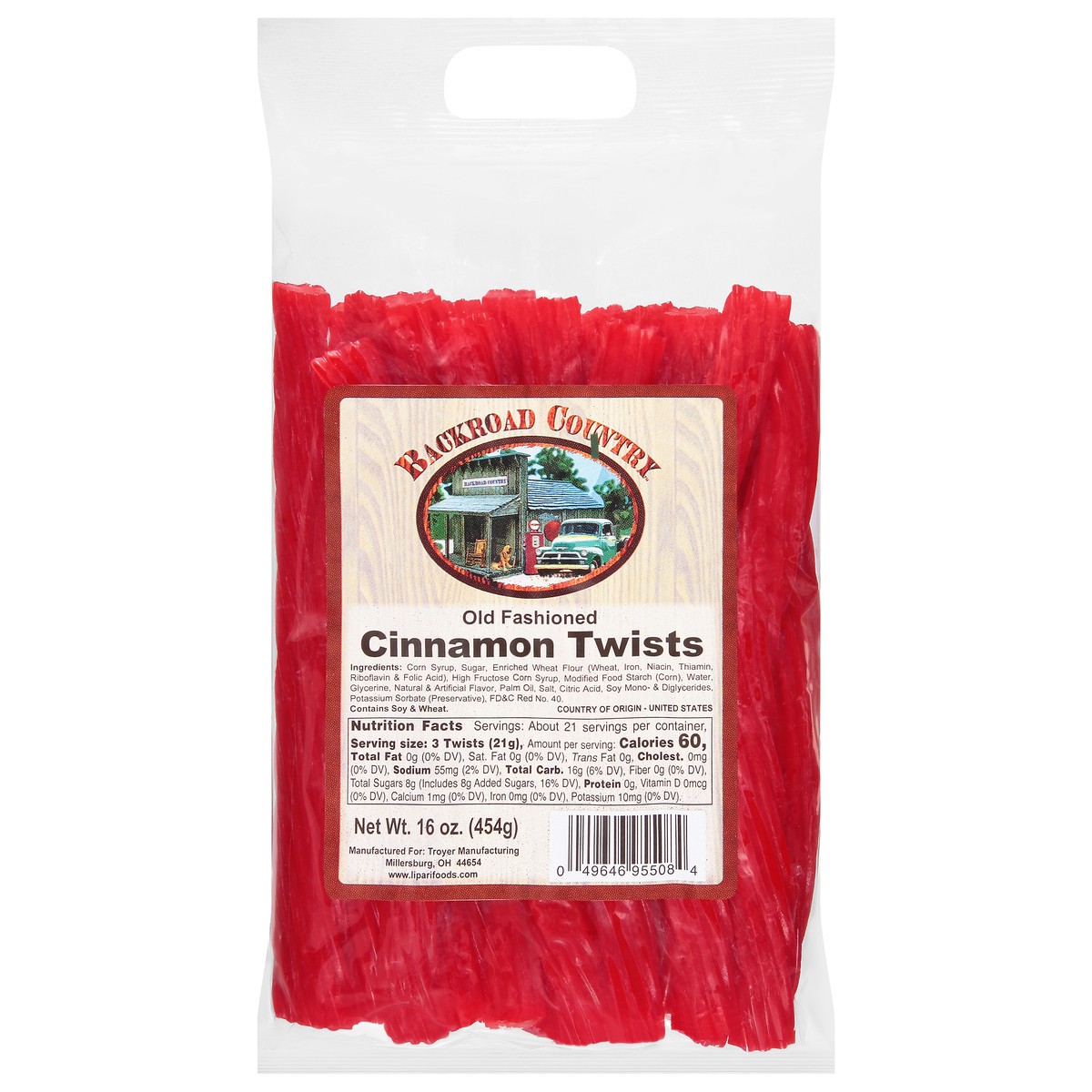 slide 3 of 4, Backroad Country Old Fashioned Cinnamon Twists 16 oz, 16 oz