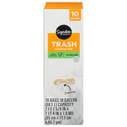 Signature Select Trash Compactor Bags 18 Gallon - 10 Count