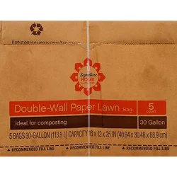 Signature Select Lawn & Leaf Bags 30 Gallon - 5 Count