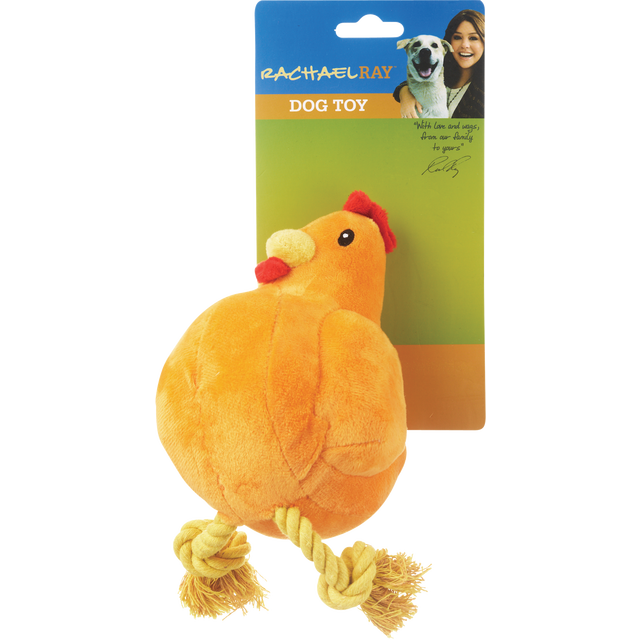 slide 1 of 1, RACHAEL RAY Rr 8" Chicken Plush Dog Toy, 1 ct