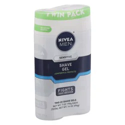 Nivea Men Sensitive Shave Gel Twin Pack - 2 x 7 oz