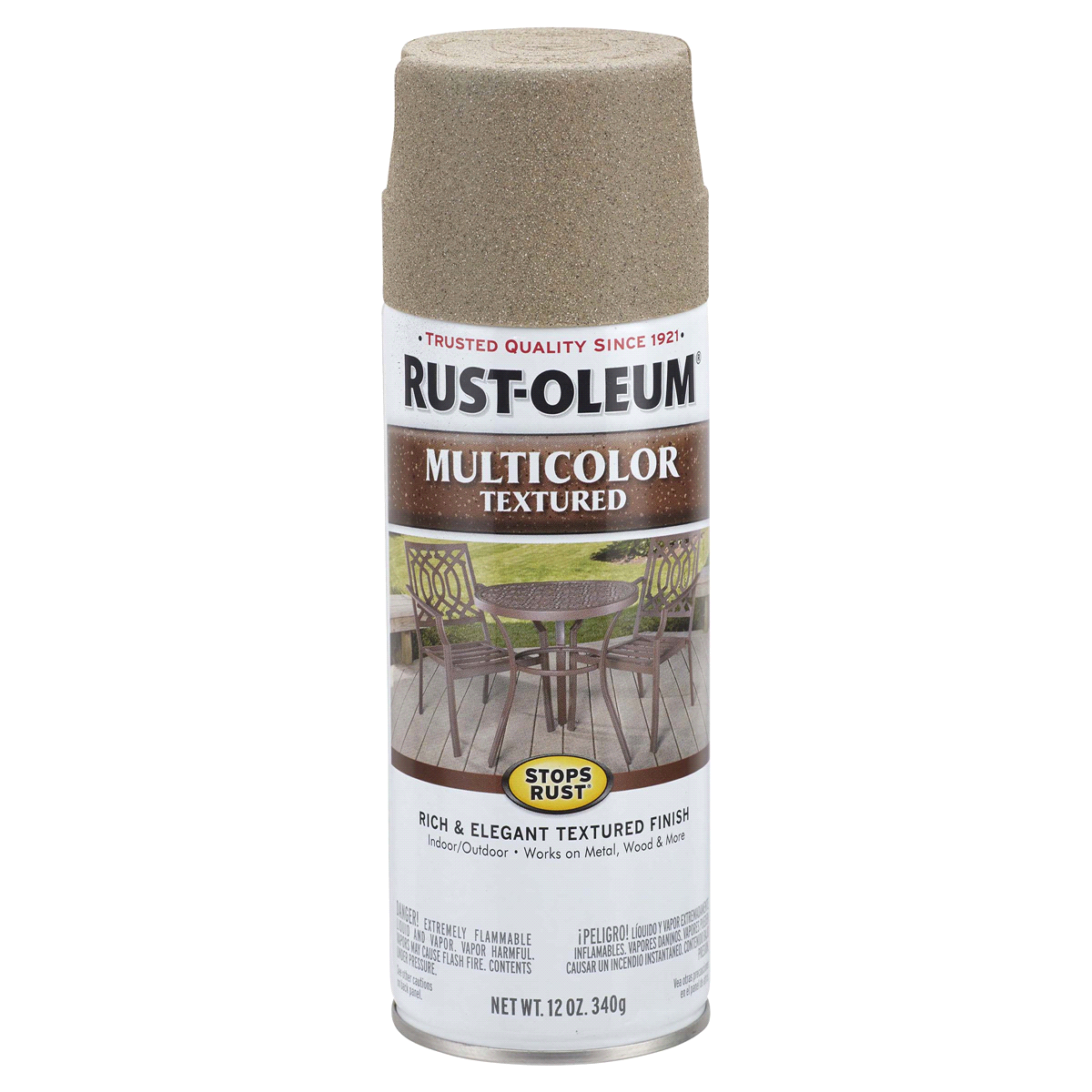 slide 1 of 1, Rust-Oleum Stops Rust Protective Multi-Color Textured Spray Paint - 223524, Desert Bisque, 12 oz