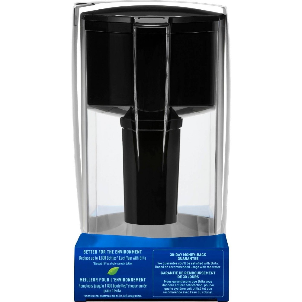 slide 4 of 8, Brita Water Filter 10-Cup Grand Water Pitcher Dispenser - Black, 1 ct