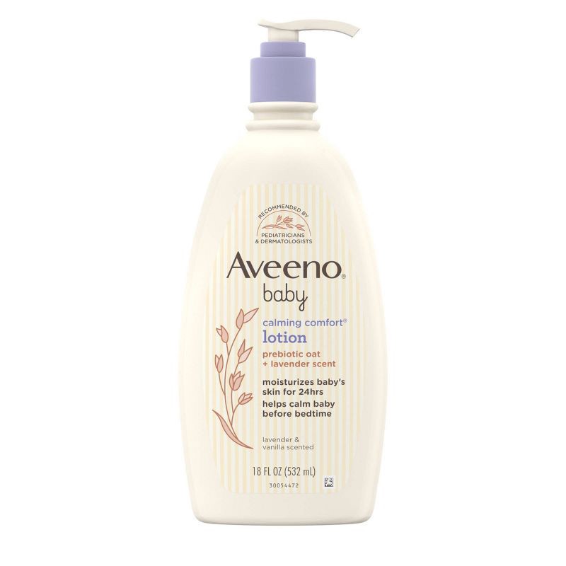 slide 2 of 9, Aveeno Baby Calming Comfort Lotion - 18 fl oz, 18 fl oz