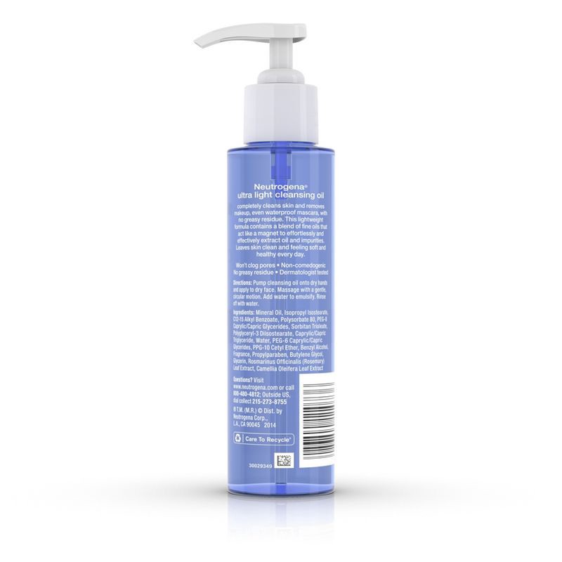 slide 2 of 6, Neutrogena Ultra Light Face Cleansing Oil & Makeup Remover- 4 fl oz, 4 fl oz