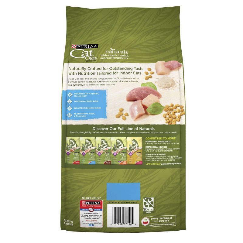 slide 2 of 7, Purina Cat Chow Naturals Indoor Chicken Flavor Dry Cat Food - 3.15lbs, 3.15 lb