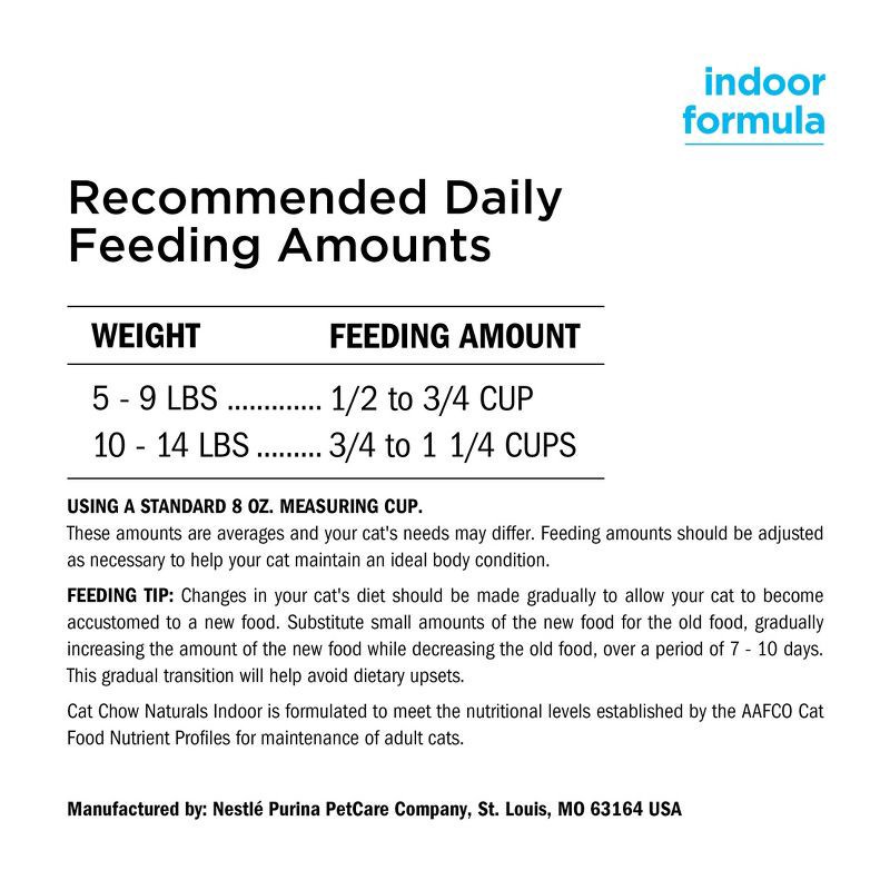 slide 6 of 13, Purina Cat Chow Naturals Indoor Chicken Flavor Dry Cat Food - 3.15lbs, 3.15 lb