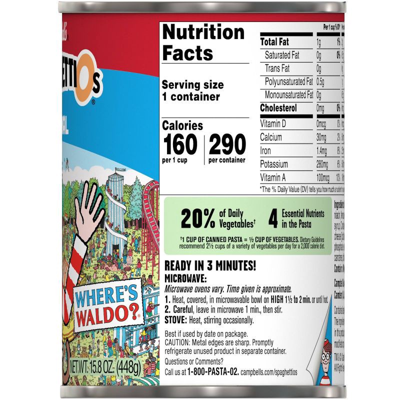 slide 2 of 7, Campbell's® SpaghettiOs® Where's Waldo? Shapes - 15.8 oz, 15.8 oz