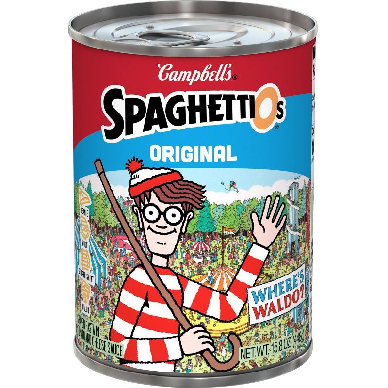 slide 1 of 7, Campbell's® SpaghettiOs® Where's Waldo? Shapes - 15.8 oz, 15.8 oz