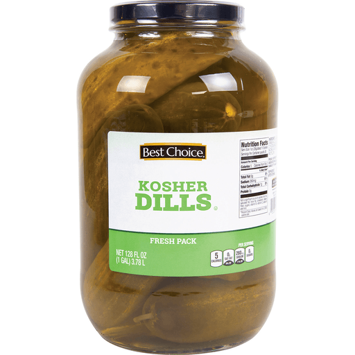 slide 1 of 1, Best Choice Jumbo Kosher Fresh Pack Dill Pickles, 128 oz