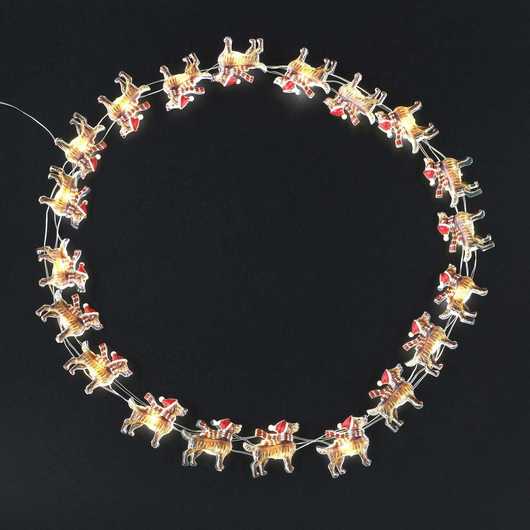 slide 2 of 2, 6ft. Dog With Scarf Led Icon String Lights By Ashland, 6.2 ft