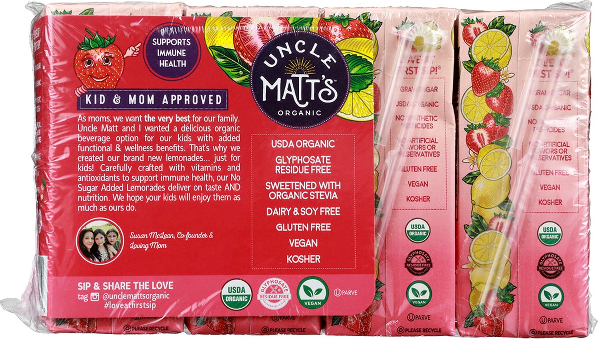 Uncle Matts Organic Organic Strawberry Lemonade Juice Box 1 ct Shipt