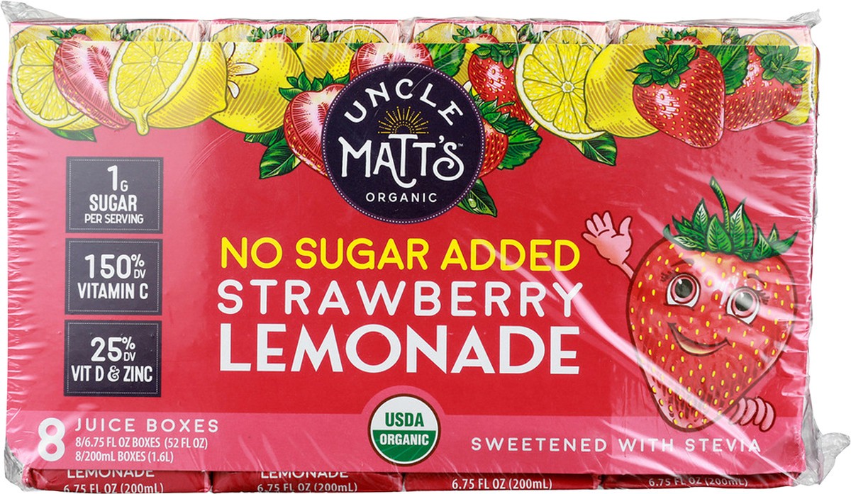 Uncle Matts Organic Organic Strawberry Lemonade Juice Box 1 ct Shipt