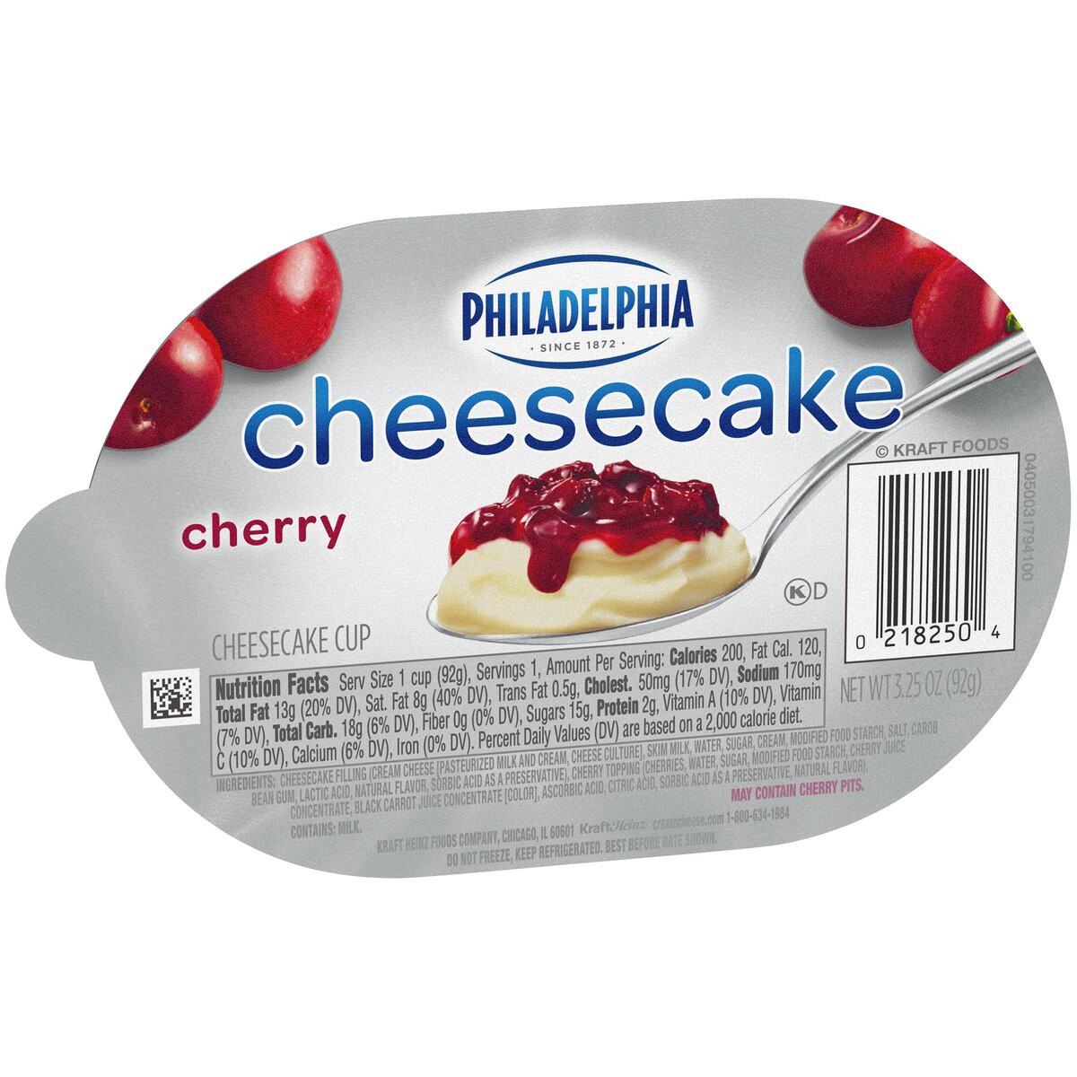 slide 3 of 8, Philadelphia Cherry Cheesecake Cups, 3.25 oz Cup, 3.25 oz