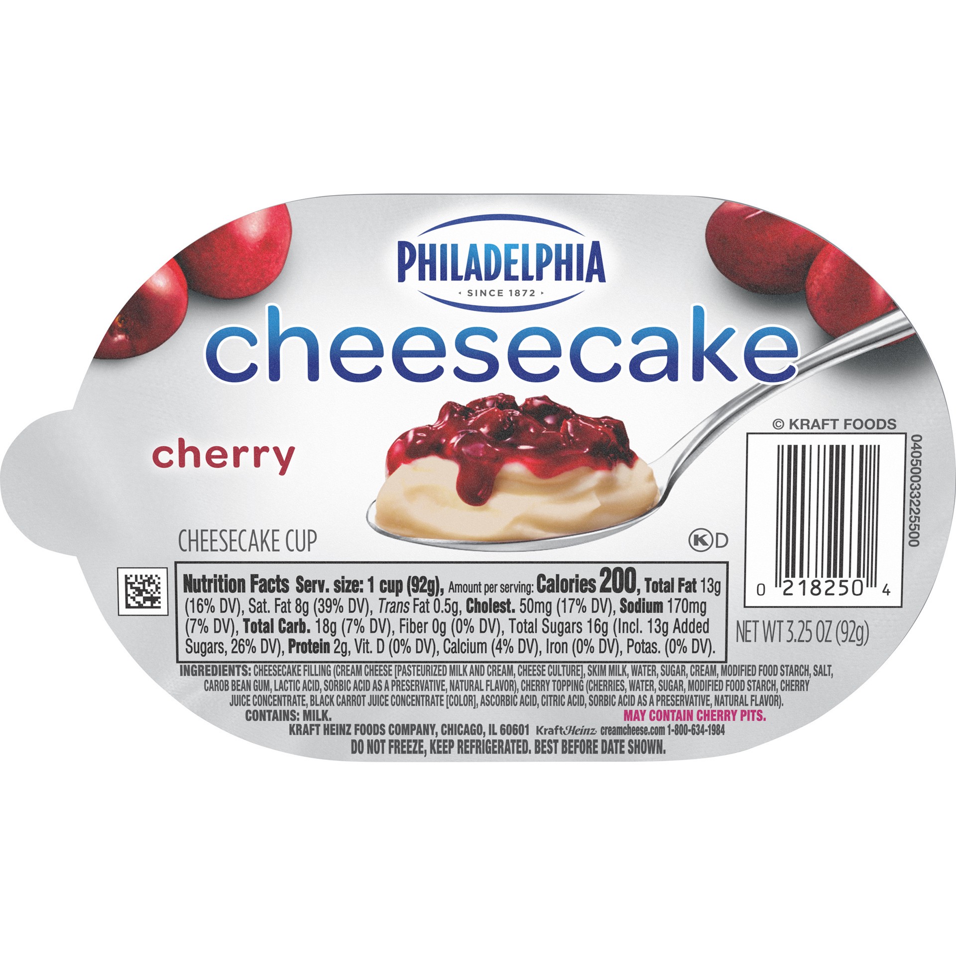 slide 1 of 8, Philadelphia Cherry Cheesecake Cups, 3.25 oz Cup, 3.25 oz