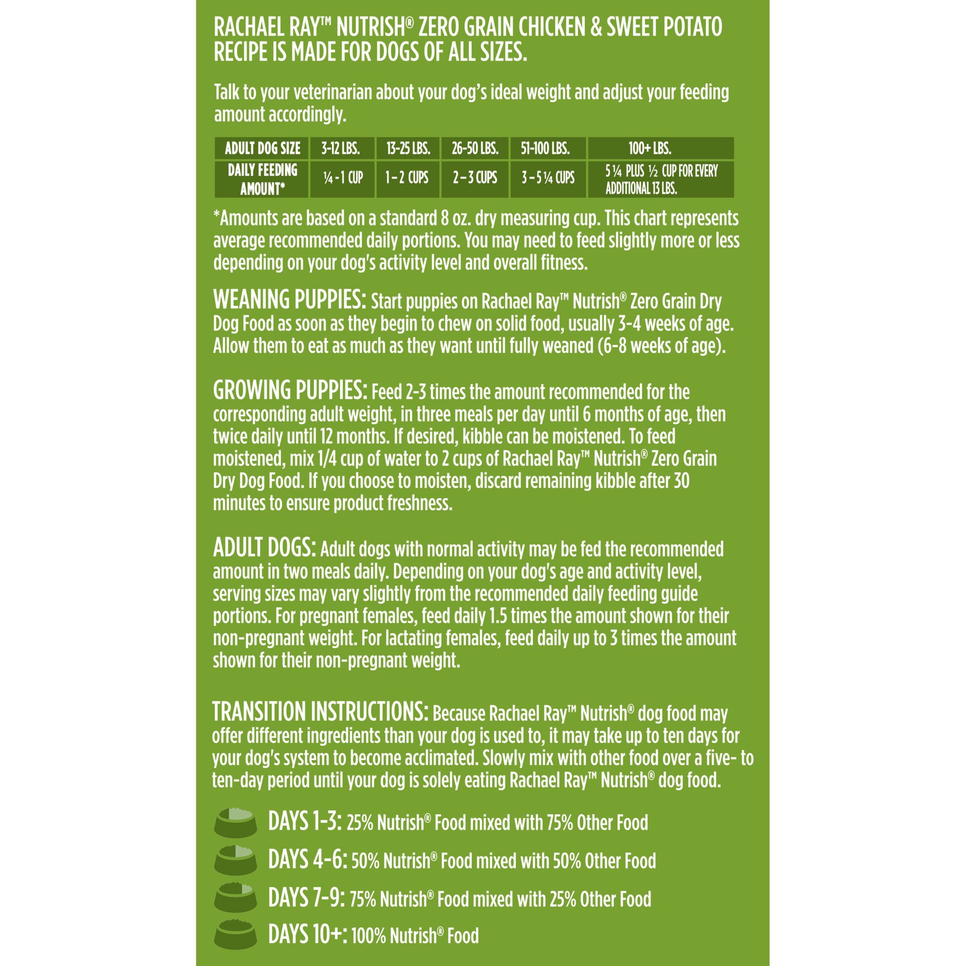 slide 4 of 8, Rachael Ray Nutrish Grain Free Dry Dog Food, Chicken & Sweet Potato Recipe, 26 Lb. Bag, 26 lb