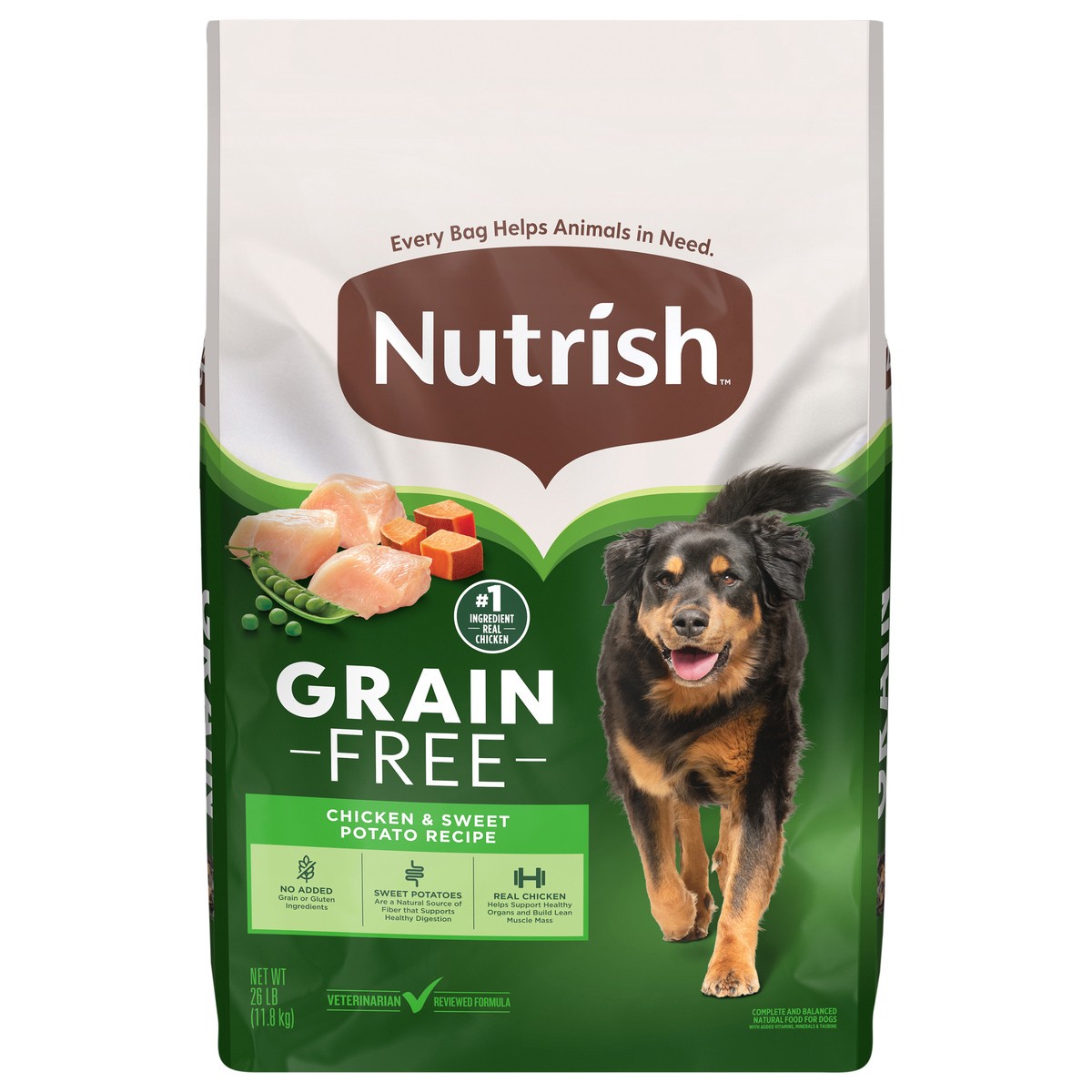 slide 1 of 8, Rachael Ray Nutrish Grain Free Dry Dog Food, Chicken & Sweet Potato Recipe, 26 Lb. Bag, 26 lb