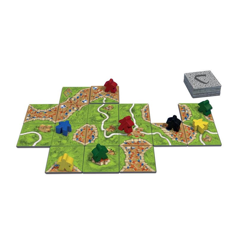 slide 4 of 5, Carcassonne Board Game: Z-Man Games Strategy for 2-5 Players, Geography Focus, Includes Pieces & Board, 1 ct