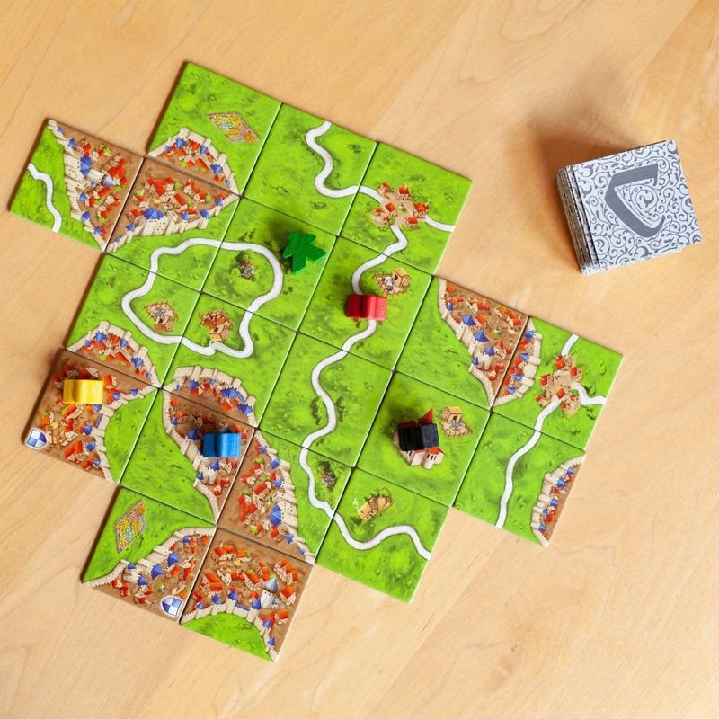 slide 5 of 5, Carcassonne Board Game: Z-Man Games Strategy for 2-5 Players, Geography Focus, Includes Pieces & Board, 1 ct