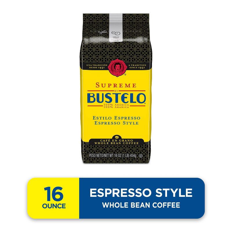 slide 2 of 7, Cafe Bustelo Espresso Style Whole Bean Dark Roast Coffee - 16oz, 16 oz