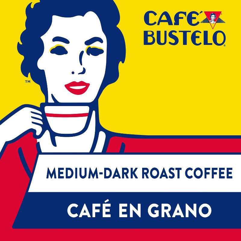 slide 5 of 7, Cafe Bustelo Espresso Style Whole Bean Dark Roast Coffee - 16oz, 16 oz