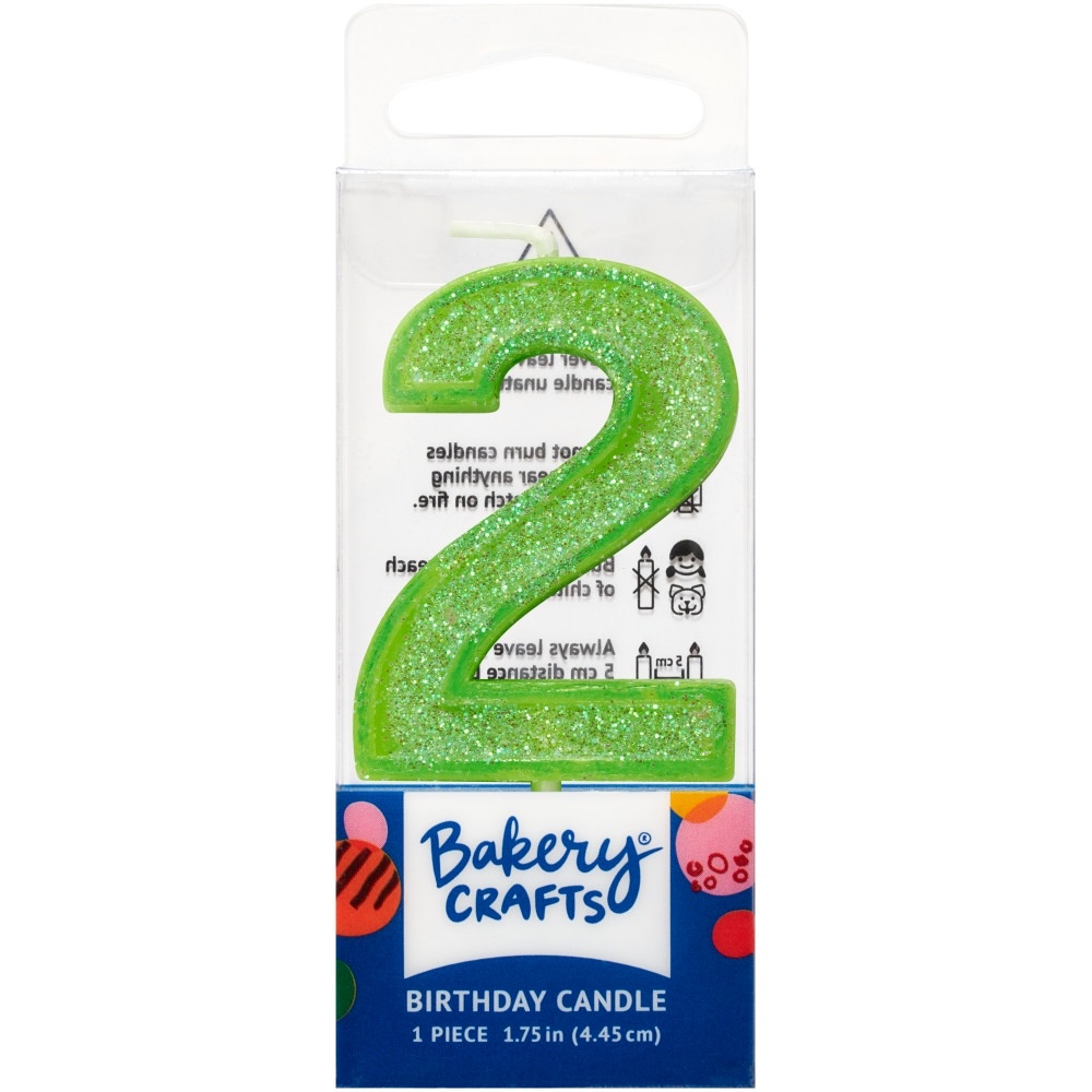 slide 1 of 1, DecoPac Two Birthday Candle Cake Decoration - Green, 1 ct