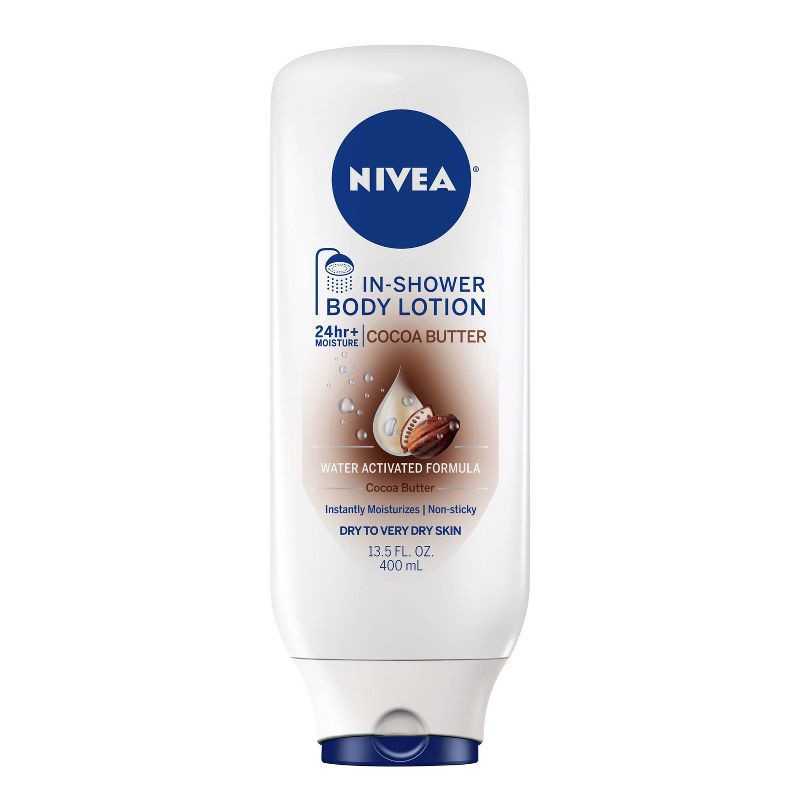 slide 1 of 7, NIVEA In-Shower Body Lotion with Cocoa Butter - 13.5 fl oz, 13.5 fl oz