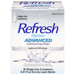 Refresh Optive Advanced Lubricant Eye Drops 30 - 0.01 fl oz Containers