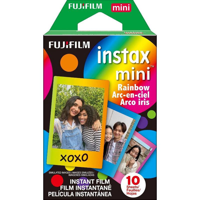 slide 1 of 5, Fujifilm INSTAX MINI Rainbow Instant Film, 1 ct