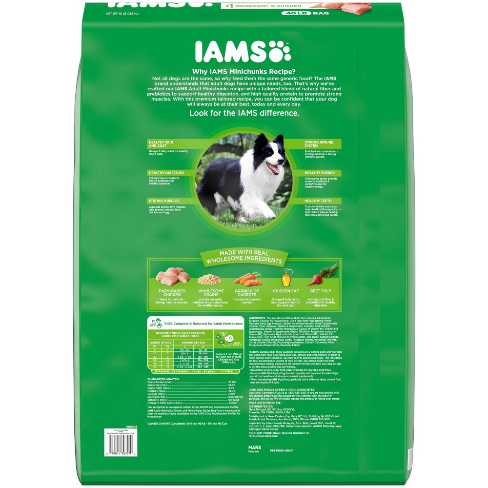 IAMS Proactive Health Minichunks Chicken & Whole Grains Recipe Adult ...