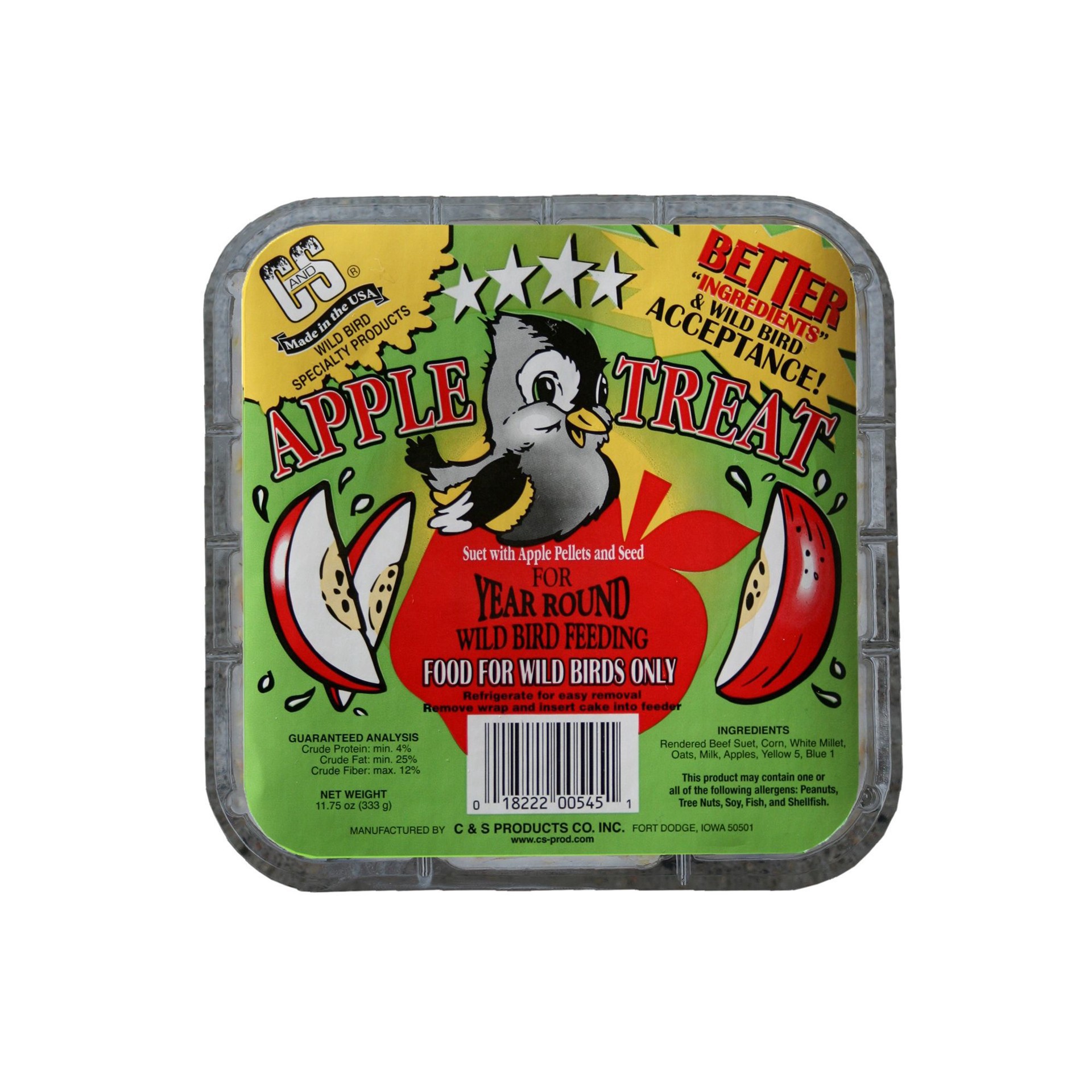 slide 1 of 1, C&S Products C&S Apple Treat Suet Cake, 11.75 oz