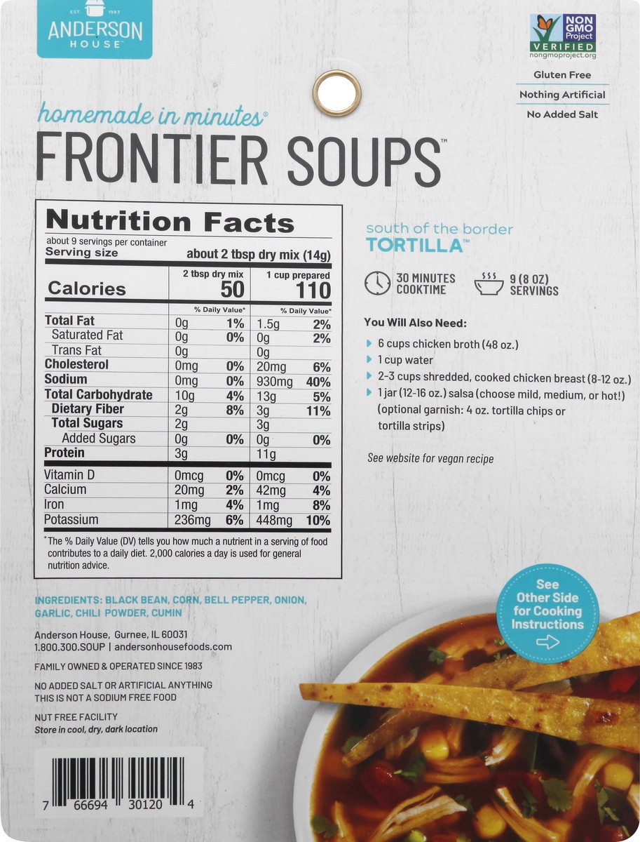 slide 7 of 8, Frontier Tortilla Soup Mix, 4.73 oz