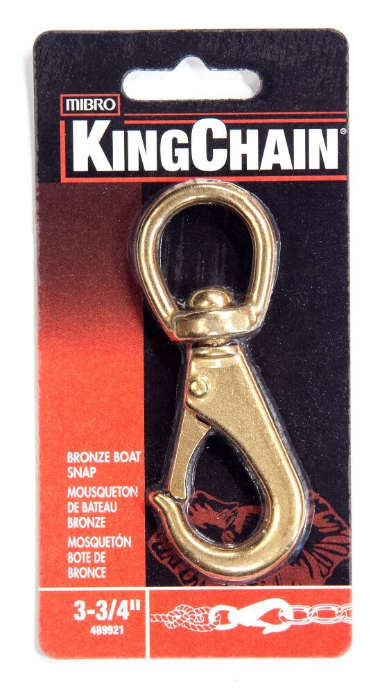 slide 1 of 1, Mibro Kingchain Boat Snap Swivel Eye Bronze, 3 ct