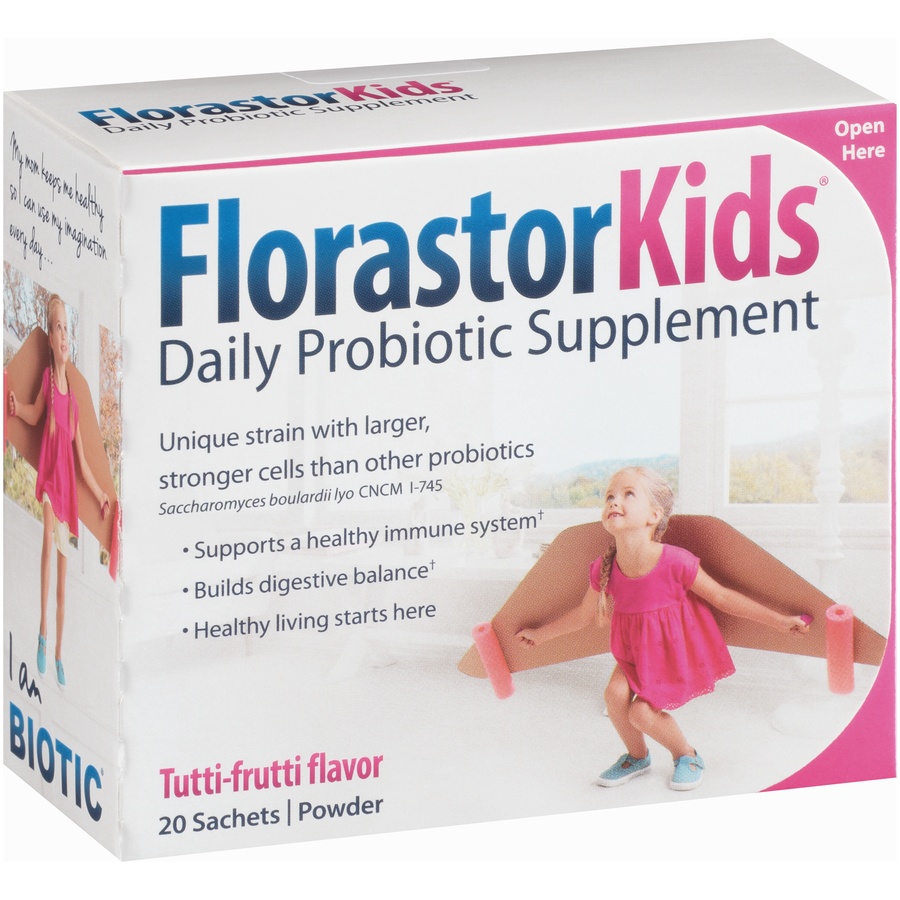 slide 2 of 3, FlorastorKids Daily Probiotic Supplement Powder Sachets, 20 ct