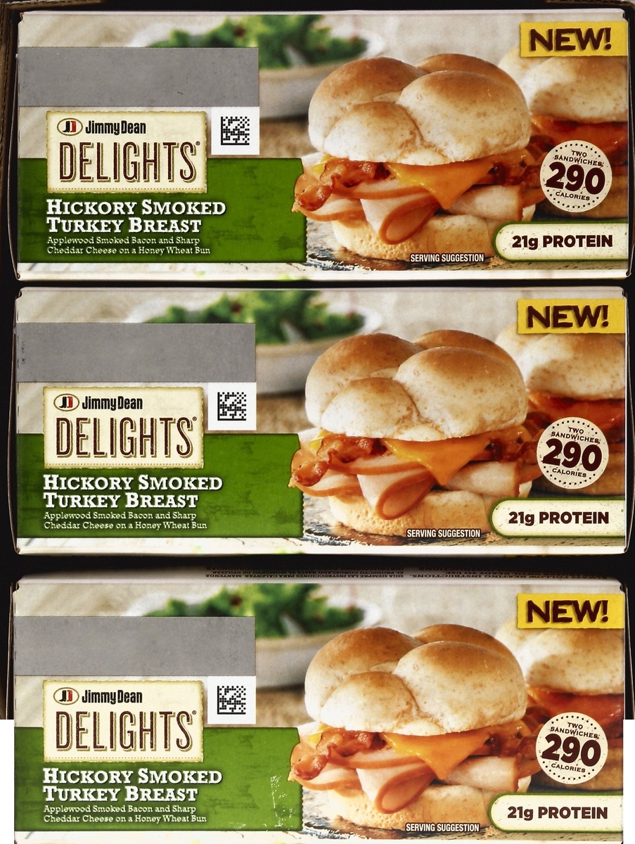 slide 2 of 5, Jimmy Dean Delights Hickory Smoked Turkey Sandwich, 1 ct