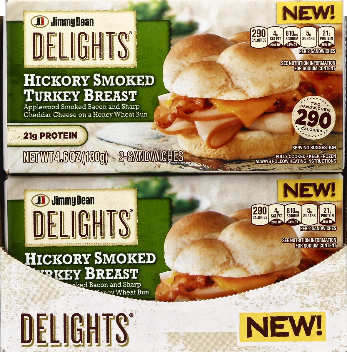 slide 4 of 5, Jimmy Dean Delights Hickory Smoked Turkey Sandwich, 1 ct