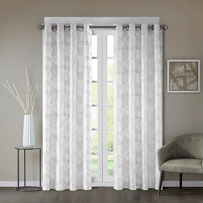 slide 1 of 2, Regency Heights Cosma Grommet Window Curtain Panel - White, 84 in