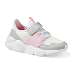 Vively Girls' Josh Athletic Shoes White/Gray/Pink, Size 1