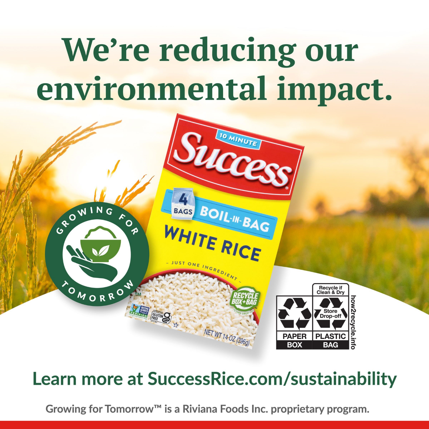 slide 4 of 8, Success White Rice, Boil-in-Bag, 14 oz