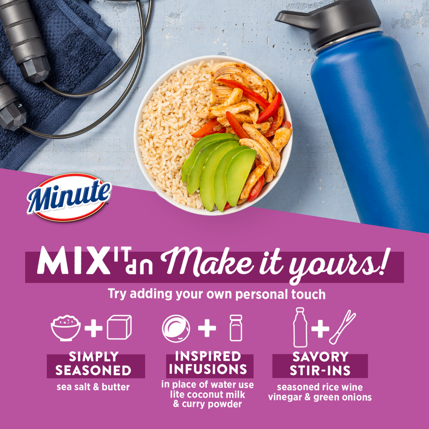 slide 8 of 8, Minute Rice, Brown, 100% Whole Grain - 14 oz, 14 oz