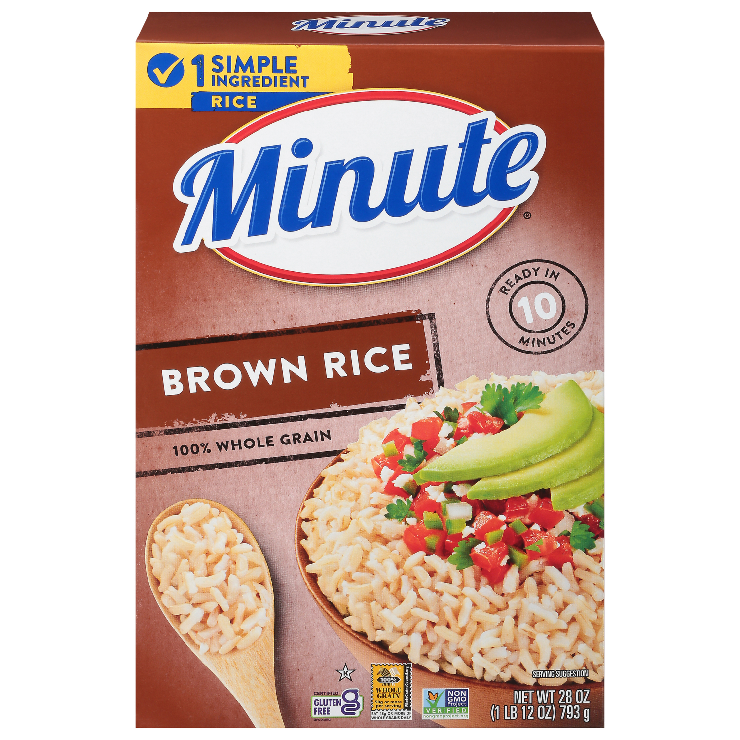 slide 1 of 4, Minute Brown Rice, 28 oz