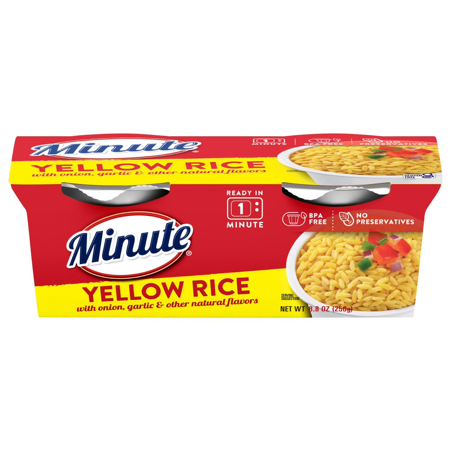 slide 1 of 8, Minute Yellow Rice - 8.8 oz, 8.8 oz