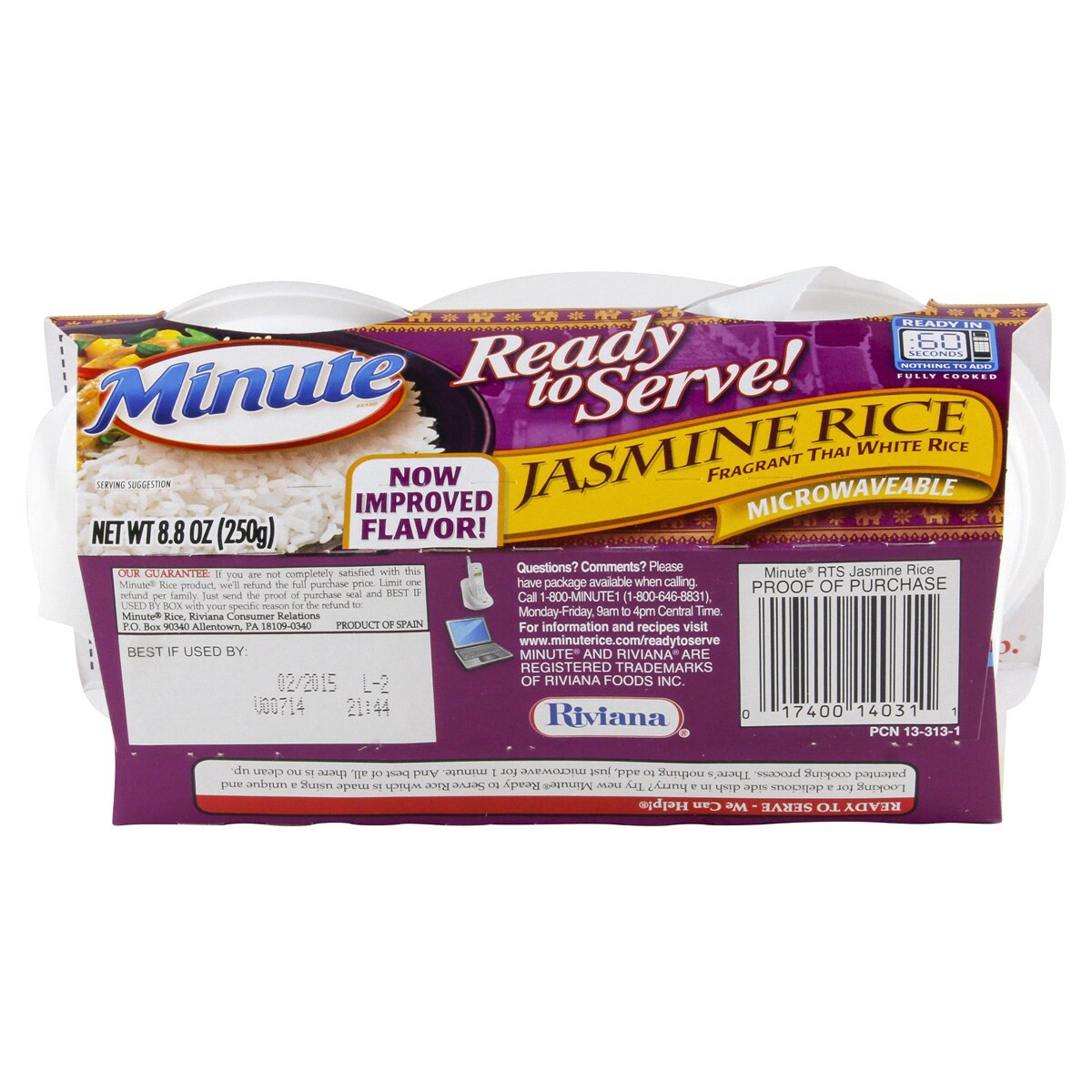 slide 3 of 6, Minute Jasmine Rice, 8.8 oz