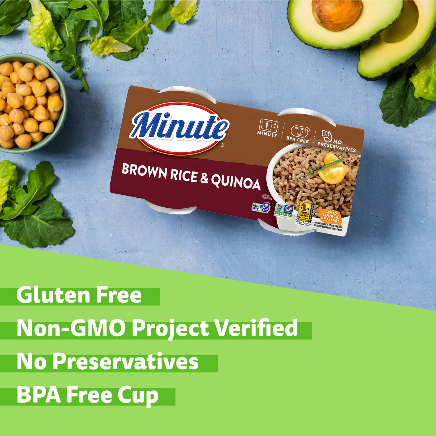 slide 7 of 8, Minute Brown Rice & Quinoa, 8.8 oz