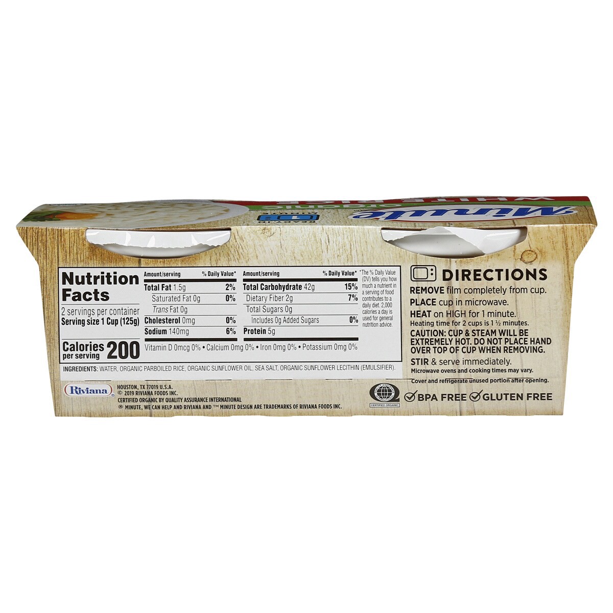 slide 2 of 2, Minute White Rice, Organic, 8.8 oz