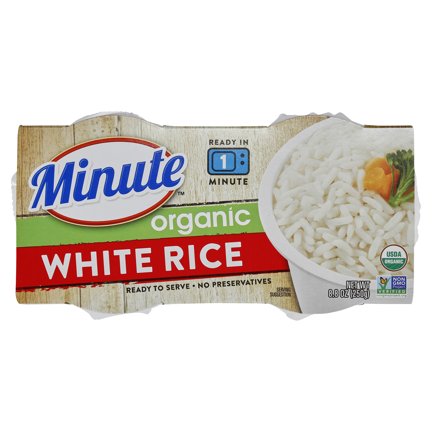 slide 1 of 2, Minute White Rice, Organic, 8.8 oz